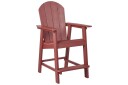 Hagestol Adirondack - Rød, 58x71x124 cm