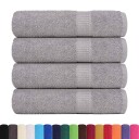  Badehåndklær FROGN 4 stk grå 100x150 cm 360 gsm