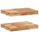  Flytende hyller 2 stk 60x30x4 cm oljebehandlet heltre akasie