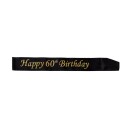 Hisab/Joker Company AB Ordensbånd Happy Birthday Svart/Gull - 60