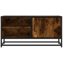  TV-benk røkt eik 80x34,5x40 cm konstruert tre og metall 8721102838804
