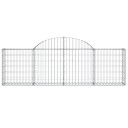 vidaXL Gabionkurver buede 5 stk 200x30x60/80 cm galvanisert jern