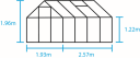 Halls Drivhus Popular 5,0 m² flervalg