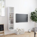 vidaXL Bokhylle/TV-benk hvit 143x30x36 cm