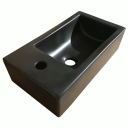 Lavabo Gino Toppmontert Servant 460x250x125 mm, Sort Matt