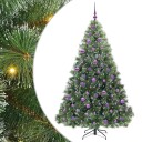  Kunstig juletre med 300 LED med stativ grønn 180 cm PE og PVC