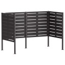 vidaXL Skjerm for søppeldunk 167 x 85 x 113 cm Stål Svart