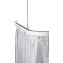 Leijma Stabil dusjforhengstang 80x80 cm hvit Grå