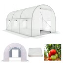Drivhushagetunnel, 3x2x2 m, flersesong, metallramme, hvit folie, 2 innganger