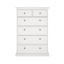 Paris Kommode med 6 skuffer 96x48x140 cm  