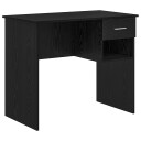  Skrivebord med Oppbevaring Svart Eik 90x49.5x75 cm Konstruert Tre