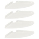 vidaXL Flytende hylle med hylle med lagring 4 pcs Hvit 24 x 24 x 2 cm
