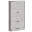 vidaXL Skoskap betonggr? 59x17x108 cm konstruert tre