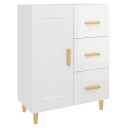 vidaXL Skjenk høyglans hvit 69,5x34x90 cm konstruert tre