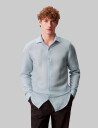 Calvin Klein Slim Ref Linen Bld Sld Blue 38