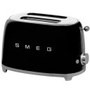 Smeg 50's Style Brødrister TSF01 Svart med Opptiningsfunksjon