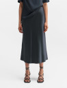Ahlvar Gallery Hana Satin Silk Skirt - Blue - XL