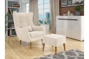 Lenestol LORD med Fotskammel - Beige