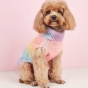 Pastell Regnbue Ombre Strikket Hundegenser