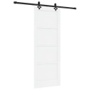 vidaXL glidende dør med utstyr sett Hvit 78x202 cm Solid trefuru