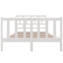 vidaXL Sengeramme hvit heltre furu 140x190 cm