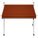 vidaXL Manuell uttrekkbar markise 200 cm oransje og brun