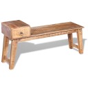 vidaXL Benk med Skuff Solid Mango Tre 120x36x60 cm