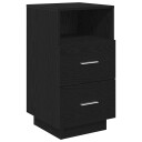  Nattbord med 2 skuffer svart 36x36x68 cm 8721158574596