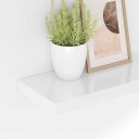 vidaXL Flytende vegghyller 4 stk h?yglans hvit 40x23x3,8 cm MDF