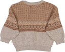 Wheat Jacquard Pullover Elias Warm Grey Melange Baby (62 / 3 mnd)