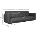 Sovesofa HOME4YOU Lander 3 seter Mørk grå   Mørk grå