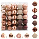 vidaXL Juleballsett 75 stk. Champagne og brun 6 cm Polystyren