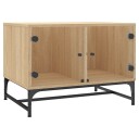  Salongbord med glassdører sonoma eik 68,5x50x50 cm 8721012214910