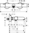 Hansgrohe Ecostat Fine Kartermostat Sort Matt