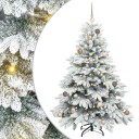  Kunstig juletre med 150 LED med stativ grønn 150 cm PE og PVC