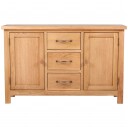  Skjenk med 3 skuffer stor 110x33,5x70 cm heltre eik