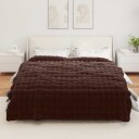  Faux kaninullteppe 4 pcs Kamel 240 x 270 cm Polyester