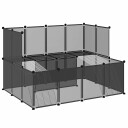 Vidaxl Smådyrbur Svart 143X107X93 cm Pp Og Stål