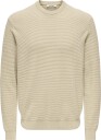 ONLY & SONS Onsdave Reg Ls Crew Neck Knit Noos   Cream   XS
