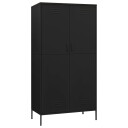 vidaXL Garderobe svart 90x50x180 cm stål