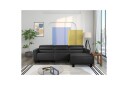 Reclinersofa med hjørne Loft24 Hjørnesofa Loft24 Carpari med elektrisk recliner Svart Høyrevendt Belfast stoff  