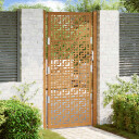 Hageport 105x205 cm oksidert stål kryssdesign
