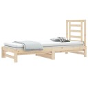vidaXL Uttrekkbar dagseng 2x(90x190) cm heltre furu