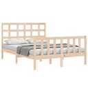 vidaXL Sengeramme med hodegavl 4FT small double heltre