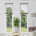 Vindu Persienne med gardiner Manual sølv Aluminium