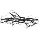 vidaXL Elektrisk Justerbar Seng Ramme Svart 120 x 200 cm Stål