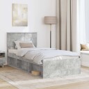  Sengestamme med hodegjerde Betong 90 x 200 cm Konstruert tre