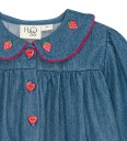 Flöss Genser   Vilma   DeniMid Blue Strawberry   Flöss   6 år 116   Genser   Blå