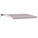  Manuell utvidbar markise med LED lamper 2,5 x 2 m