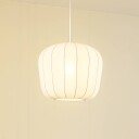 Lindby hengelampe Helin hvit Ø 35 cm stoff